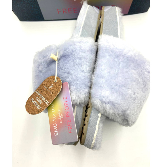 EMU X Free People Musica Sheepskin Slippers Sky Blue - Picture 4 of 11